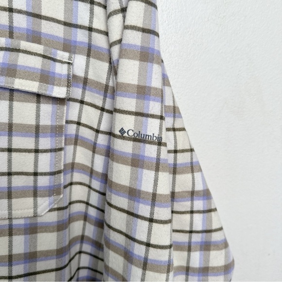 Columbia Womens Size 3X Bryce Canyon Stretch Chalk Plaid Omni Tech Button Shirt. - Picture 10 of 15
